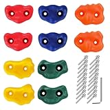 CIOXSOIO 10 Stück Klettergriffe Kinder Outdoor - Klettersteine | Kletterwand Griffe Für Spielturm, Rock Wall Climbing Holds für Spielplatz Spielset Zubehör Set Indoor und Outdoor