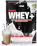 Honest Whey Protein (Eiskaffee) 1 x 820 g. 12,5% Isolate Anteil. Instant lösliches Eiweißpulver mit BCAA & EAA