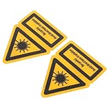 Cabilock 2 Stück -warnschild Achtung Zeichen Reflektierend Aufkleber Sicherheitsschild Warnschilder Für Warnsignale Yellow Pvc