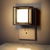 EOEO Nachtlicht Steckdose mit Dämmerungssensor Steckdosenlampe Dimmbar 3000K WarmWeiß Nachtlampe Helligkeit Einstellbar 0.5-60 lm LED Nachtlicht Kinder für Schlafzimmer, Küche, Flur,2pack