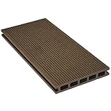 HORI® WPC/BPC Terrassendielen Komplettset I Hohlkammerdiele Bali braun I Dielenlänge 4 m I Fläche 56 m²