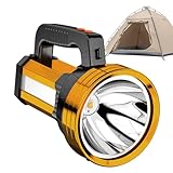 Wiederaufladbare Taschenlampe – Suchscheinwerfer mit hohem Lumen, robuste LED-Taschenlampe, starker wasserdichter Handscheinwerfer, vielseitig einsetzbar | Tragbare Beleuchtung für Nachtarbeit, Wander