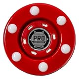 FRANKLIN - Pro Commander Streethockey-Puck NHL I Puck für Roller- und Inlinehockey I Outdoor Puck mit geringer Reibung I speziell gedämpftes Kernmaterial - Rot, 1 Puck