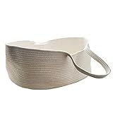 Babykorb Tragbar Aus Baumwolle Tragekörbchen Babytragetasche Leichter Babyschlafkorb Kinderbett Für Kinderzimmer, Auto Und Reisen, Geschenkkorb Für Neugeborene, Fotorequisiten