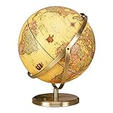 Weltglobus, Weltkugel, 720 ° drehbar, geografischer Leuchtglobus, Desktop-Erdglobus mit Metallsockel, Globen-Dekor
