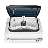 Belüftung für Wohnmobil, Dachventilator 12V RV mit Lichtquelle LED, 28*28cm Abluftventilator Für Wohnwagen, IP68 Lüfter Seitenabluftventilator für Camper Wohnwagen Wohnmobil, 20-65dB Sehr Leise