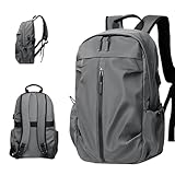 WMYQL Rucksack Rucksack Im Freien Im Freien, 15,6 -zoll -laptop Wasserdichte Rucksack Casual School Bag -ladung-grau