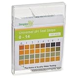 SimplexHealth Wasser pH Teststreifen von 0-14 (100 Stück) Säure Basen Teststreifen