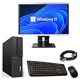 Komplett-PC Desktop-PC, generalüberholt, Lenovo Intel Core i5, 8 GB RAM SSD 256 GB, Windows 11, Monitor Hp 24 Zoll, Maus und Tastatur mit Kabel