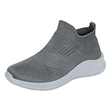 Laufschuhe für Herren, Sneaker, Herren, Sneaker, Running, Herren, rutschfest, Outdoor, elastisch, Multisport, Outdoor-Sport, Trail, Fitnessstudio, 3 Grau, 42 EU