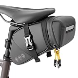 Orizizhic Satteltaschen für Fahrrad Schwarz Wasserdicht Fahrrad Satteltasche Erweiterbar von 1,5L auf 2L, Rennrad Satteltasche mit Reflektierend für Fahrradtasche Sattel Rennrad MTB