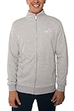 PUMA Sweatjacke Herren ohne Kapuze, Sportjacke, Trainingsjacke, Statement Deluxe Edition, Hellgrau, Größe XL