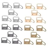 ULTECHNOVO 20 Stück Key Fob Langlebige Metall endklammern in Silber Gold Schwarz Antikbronze DIY Tasche Zubehör für Schlüsselanhänger Armbänder und Bastelprojekte