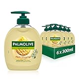 Palmolive Seife Naturals Honig & Milch 6x300ml - flüssige Handseife zur sanften Reinigung der Hände