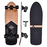 Apollo Surfskate pro Board | midi Longboard für Erwachsende, Kinder mit hochwertiger Surf Skate Achse | Mini Cruiser Board für Streetsurf | Carving & Pumping, Skateboard Kinder ab 6 Jahre