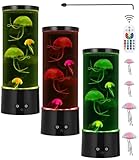 SOBEAU Quallen Lavalampe,Quallen Aquarium Lampe,LED Lavalampe 17 Farben,Stimmungsvolles Licht,Nachtlicht zur Dekoration von Haus und Büro,für Kinder,Freunde,Geburtstagsgeschenk