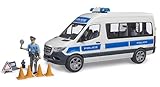 bruder 02683 - MB Sprinter Polizei Einsatzfahrzeug mit Light & Sound Modul, bworld Polizist - 1:16, Fahrzeug, Polizeiauto, Streifenwagen, Spielzeug ab 4 Jahre