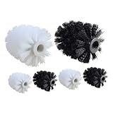 MAGICLULU 6 Stück Toilettenbürsten Ersatzköpfe aus Kunststoff Langlebige Wc Bürstenköpfe Einfache Montage Kompatibel mit Meisten Wc Reinigungsbürsten für Badezimmer Reinigung Weiß und