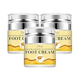 Fußcreme, Fußpflege Creme mit Honig und Vitamin C, Fußpflege gegen Raue, Trockene & Rissige Füße, Intensive Feuchtigkeitscreme für sehr Trockene und Beanspruchte Füße, 50g (3 Stück)