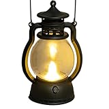 LED-Laterne – Sturmlaterne, hängend aus Metall | Batterie-Laterne | Beleuchtung Laterne für den Außenbereich | Kerosin-Laterne Batterie betrieben | Nachtlaterne, Dekoration D