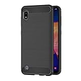 AICEK Hülle Compatible Samsung Galaxy A10, Schwarz Silikon Handyhülle für Samsung Galaxy A10 Schutzhülle Karbon Optik Soft Case (6,2 Zoll)