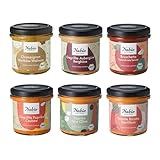 NABIO 6er Box Mediterrane Bio-Aufstriche | 100% Vegetarisch | Cremige Dips & Brotaufstriche | Ohne Konservierungsstoffe | 6 x 135g