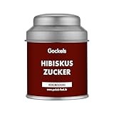 Hibiskus Zucker – Fruchtig-blumige Süße für Tee, Desserts & Cocktails | Handgemacht mit Rohrohrzucker