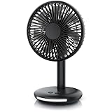 CSL - Tischventilator mit Akku 2000 mAh - USB Ventilator - Schreibtischventilator - 3-stufige Geschwindigkeit - energiesparend - sehr leise