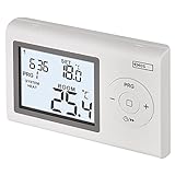 EMOS digitaler Raumthermostat, programmierbarer Wandthermostat für Heizung und Kühlungssysteme, Thermostat / Raumtemperaturregler mit Frostschutz, drahtverbunden zur Aufputzmontage 12 x 2,6 x 7,8 cm