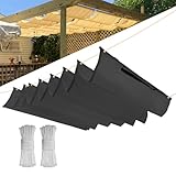 Einziehbar Welle Sonnensegel, Verstellbar Schattenabdeckung, Wasserdicht Sonnenschutz Sonnenschutz Schutz vor UV- Strahlungen für Pergola Garten Schattenabdeckung 1x3.5M(BxL) - Dark Graphit