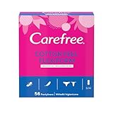 Carefree Cotton Feel Flexiform - Luftdurchlässige Slipeinlagen, parfümfrei, Absorptionsgrad zwei, Größe normal, 56er Pack