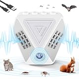 Bubbacare Mäuseabwehr Ultraschall Mäusevertreiber Mückenschutz 360° Mäuseschreck Mäuse Abwehr Schädlingsabwehr Rattenabwehr Innen Rattenabschreckung mit Nagetierbekämpfung Ultraschall (Weiß)