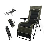 ARURU Zero Gravity Stühle mit Abnehmbarer Auflage – Faltbare Camping- & Sonnenliegen aus Teslin, bis 200kg belastbar, 3-Fach verstellbar, Relaxstuhl für Garten & Balkon
