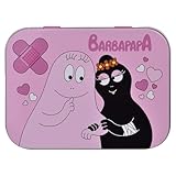 Barbapapa Kinderpflaster Lizensiertes Produkt - 12 Stück - Metall-Box - 24 Pflaster - Schönes Design Pflaster Aufbewahrungsbox für Kinder - Geeignet für Rucksack - Handtasche