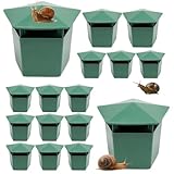 Veesper Slug-Trap 16pcs umweltfreundliche Plastikschnecken-Schneckenfalle 5x4-Zoll-Schneckenfänger für Gartenkontrolle im Freien im Freien, Kinder- und Haustier-Safe, Gartengartendekoration