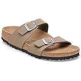 BIRKENSTOCK Damen Pantoletten Sydney Synthetik soft vegan grey taupe - 42/42.0