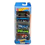 Hot Wheels Autos Set, 5er Pack, Verschiedene Modelle von Spielzeugautos, Maßstab 1:64, mit realistischen Details, Auto Spielzeug, Stile variieren, Spielzeug ab 3 Jahre, 1806