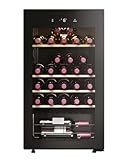 Haier Weinkühlschrank 50 SERIE 3 HWS34GGH1 I Weinklimaschrank für 34 Flaschen I Moderner Wine Fridge mit UV-Glastür & 5 Holzregalen I Wine Cooler mit Wi-Fi & Touch-Display I Vibrationsarme Lagerung