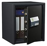 Burg-Wächter Möbeltresor mit elektronischem Zahlenschloss, Combi-Line, Sicherheitsstufe S2, Feuerschutz LFS 30 P, VdS-geprüft, 15 l, 44 kg, CL 440 E, Schwarz