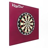 Kings Dart Dart-Set | Dartboard Komplettset: Turnier-Dartscheibe + Dart-Surround | Sisal-Borsten, Spider-Feldbegrenzung | Schutz für Wand u. Darts | Für Soft- u. Steeldarts | Markenqualität