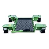 TRUTZHOLM Rangierhilfe Rangierschiene Rangierplatte Parkhilfe für das Motorrad bis 250kg flexibel um 360° schwenkbar grün