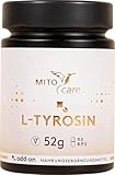 MITOcare L-Tyrosin - L Tyrosin sorgt für gesteigerte Wachheit - Die Tyrosin Kapseln können die Aufmerksamkeit auf natürliche Art steigern - Vorratspack mit 90 Kapseln, ausreichend für 3 Monate