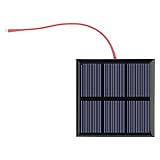 Kuuleyn 0,7 W 1,5 V Sonnenkollektoren, Sonnenkollektoren für Häuser, tragbares Mini-Sonnenkollektor-DIY-Leistungsmodul-Ladegerät Solar-DIY-System für 1,2-V-Batterie mit Draht 70 × 70 mm
