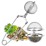 Wilhelm Sell® Teesieb aus rostfreiem Edelstahl - Tee-Ei in Kugelform - leicht zu reinigende Siebzange für losen Tee, Gewürze und Kräuter - feinmaschiger Teefilter (1 Stück)