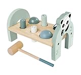 Eichhorn - Klopfbank mit 4 Klopfstiften und 2 Kugeln, inkl. Hammer, 8 teilig, 23x12,5x14,5 cm groß, aus Birkenholz, ab 1 Jahr