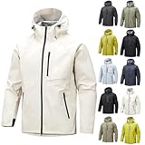 Handy Black Friday Softshelljacke Für Herren Laufjacke Herren Regenponcho Wandern Herren Softshelljacke Regenkombi Regenhose Herren Fahrrad Fahrrad Regenbekleidung Regenjacke Herren(#AA Beige,XL)