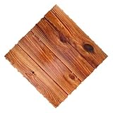SAFIGLE Outdoor Balkon Holzfliesen Terrassenboden DIY Interlocking Bodenbelag für Garten Patio Wasserfest Rutschfest Verstärkte Unterseite Langlebig und Einfach zu Verlegen