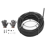 Yinhing Wurzelschneider für die Abflussreinigung, Culebras Para Destapar Drenajes Abflusshalle Schlangenrohr 16mm 30 Mete Abwasserreinigung Kabelabwasserschnecken für Waschbecken Duschrohre