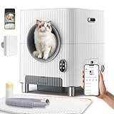 Charmkit Selbstreinigendes Katzenklo mit elektrischer Eingangstür, automatische Katzentoilette, intelligente große Katzentoilette für mehrere Katzen, automatische Katzentoilette mit App-Steuerung