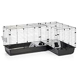 XXL Ecknagerkäfig Doppelkäfig für Kaninchen- und Meerschweinchenheim Cubix Corner